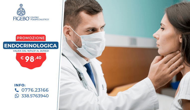 endocrinologo visita tiroide del paziente in figebo